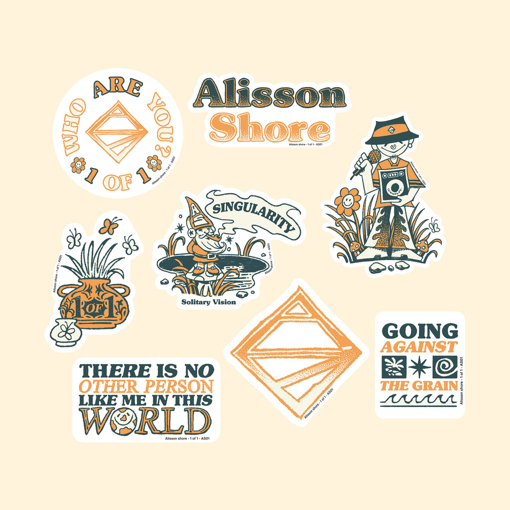 1 of 1 Sticker Pack (Set of 8)