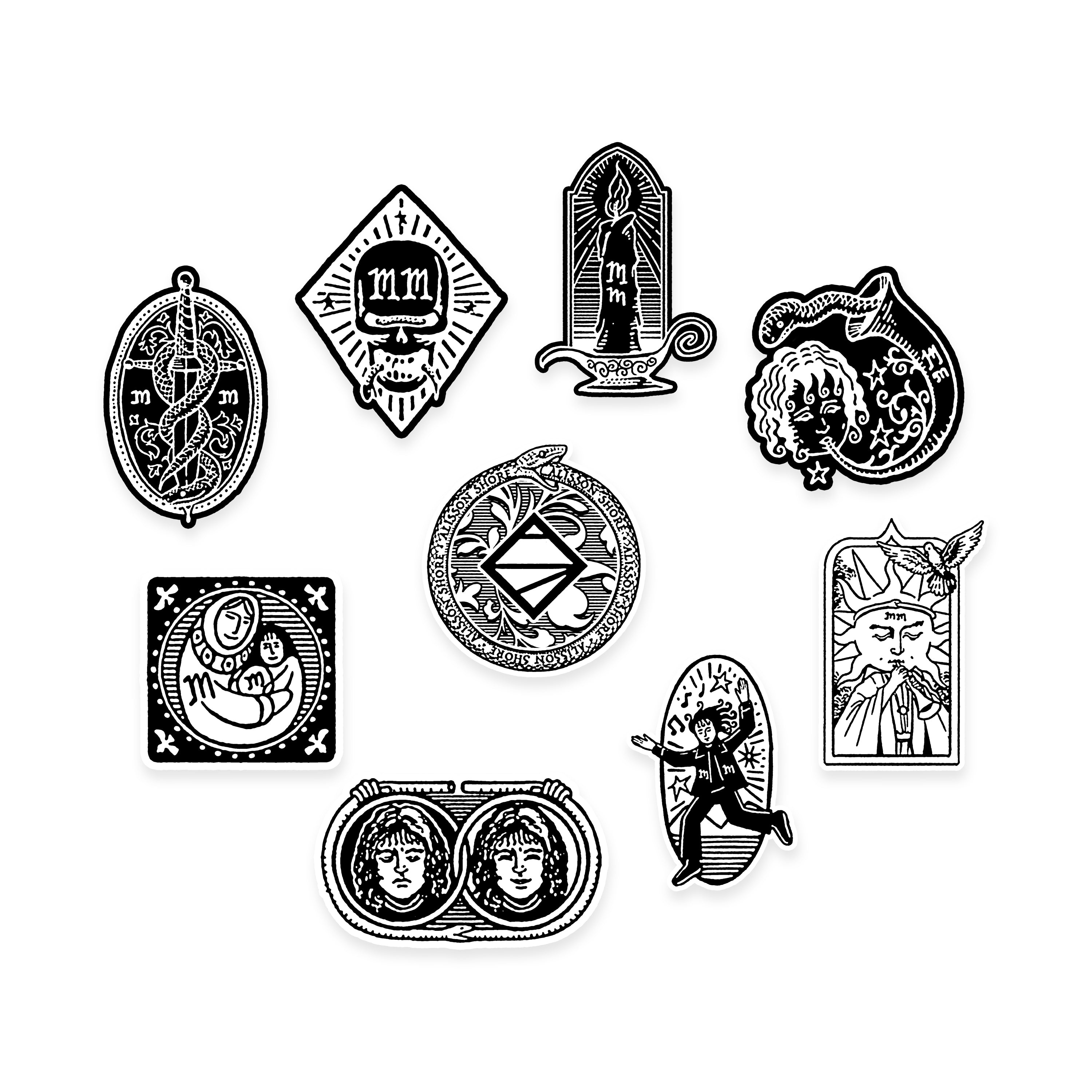 Memento Mori Sticker Pack (Set of 9)